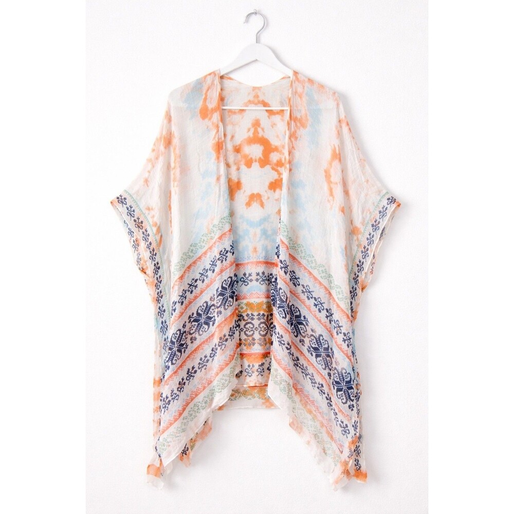 Womens Kimono Open Front Cardigan Navajo Western Lightweight Boho Duster Top